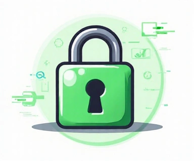 Illustration of a secure padlock icon representing essential website functions