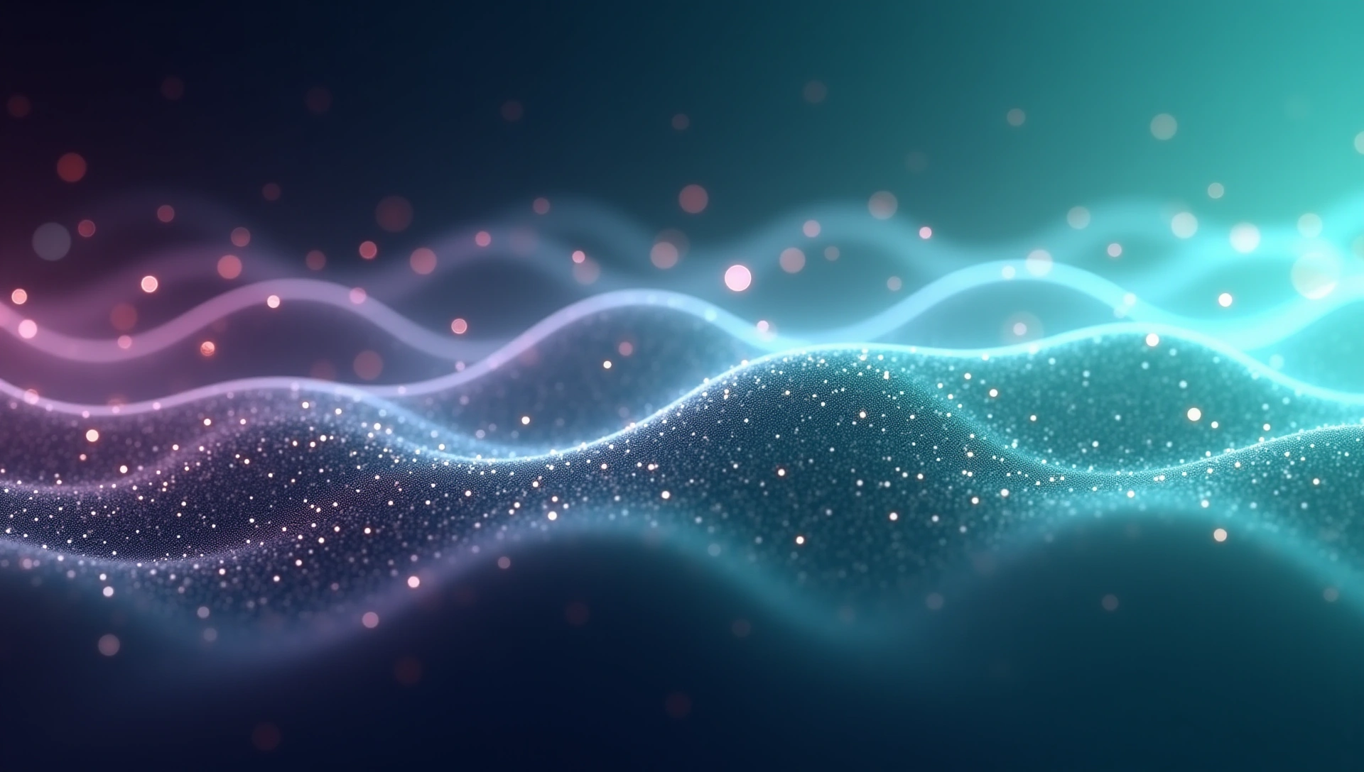 Abstract tech background with glowing lines and cloud formations representing digital potential and innovation