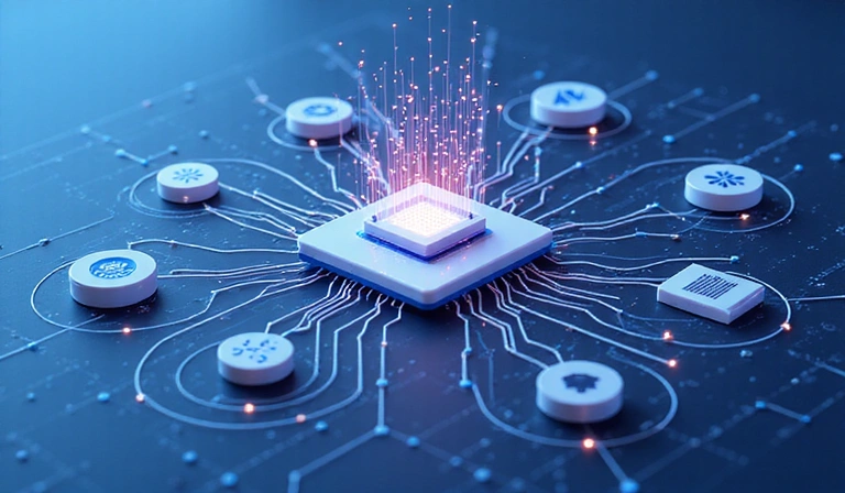 Data processing and analytics illustration